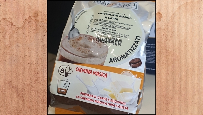 Caff Barbaro | Box da 60 capsule A Modo Mio miscela Blu dolce + 8 Cremine Magiche
